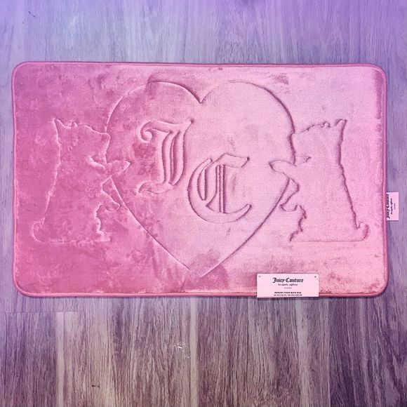 Juicy Couture Bath Juicy Couture Memory Foam Bath Rug Mat Pink